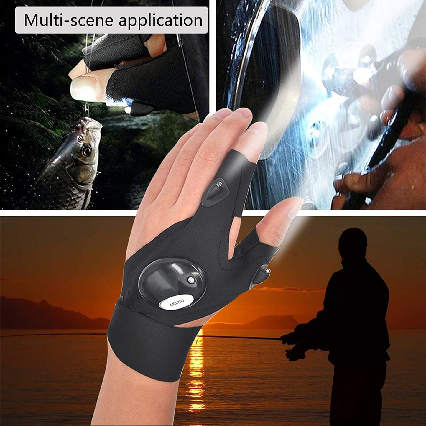 Guantes LED de supervivencia al aire libre